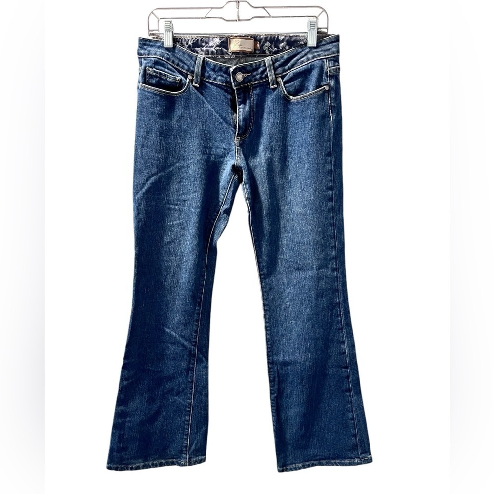 Paige Hollywood Hills Bootcut Medium Wash Denim Jeans Women's Size 30x29 Casual